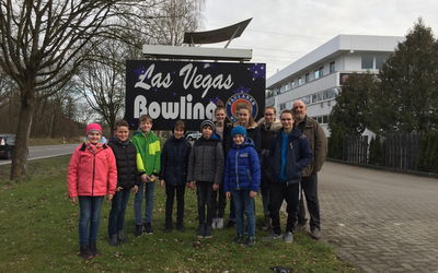 Stadtkapellen-Jugend beim Ausflug zum Bowling am 29.02.2020