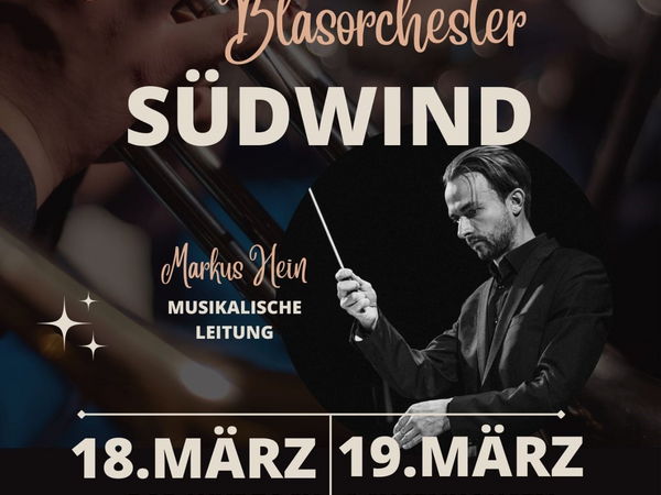 Flyer Konzert Blasorchester Südwind 2023