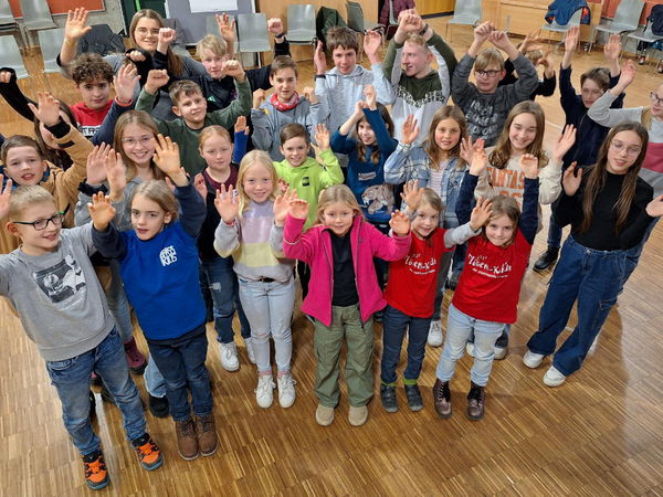 Kinder und Jugendliche der Stadtkapelle Laupheim bei der Neujahrsfeier am 12.1.2024