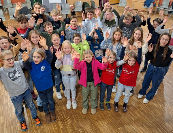 Kinder und Jugendliche der Stadtkapelle Laupheim bei der Neujahrsfeier am 12.1.2024
