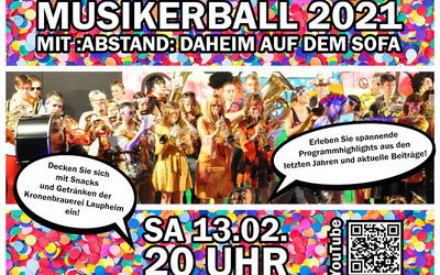Flyer Musikerball Stadtkapelle Laupheim 2021